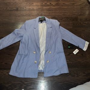Light blue pantsuit (jacket and pants matching set)